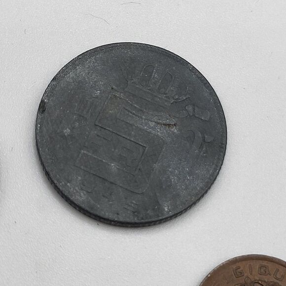 Lot Of 5 Belgium Coins 1939 To 1955 - Picture 6 of 7